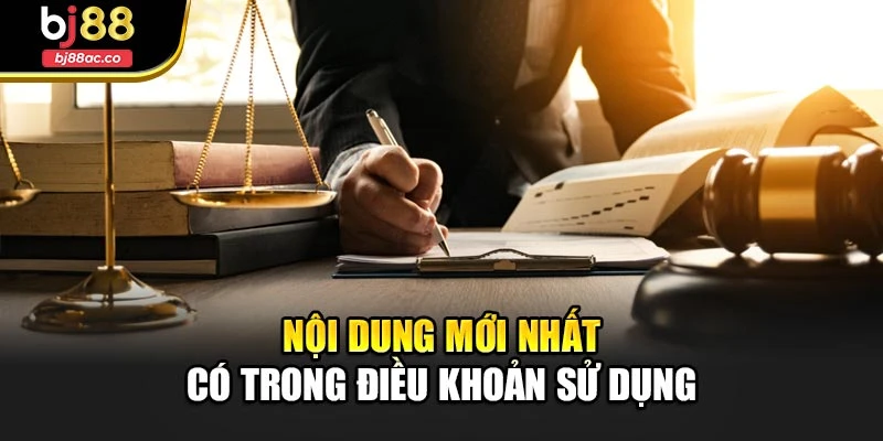 Nội dung mới nhất có trong điều khoản sử dụng